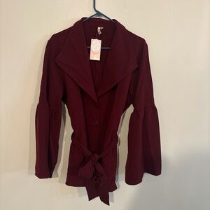 Elegant Burgundy Women's Jacket